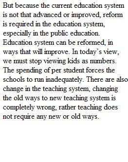 Public Education Reform